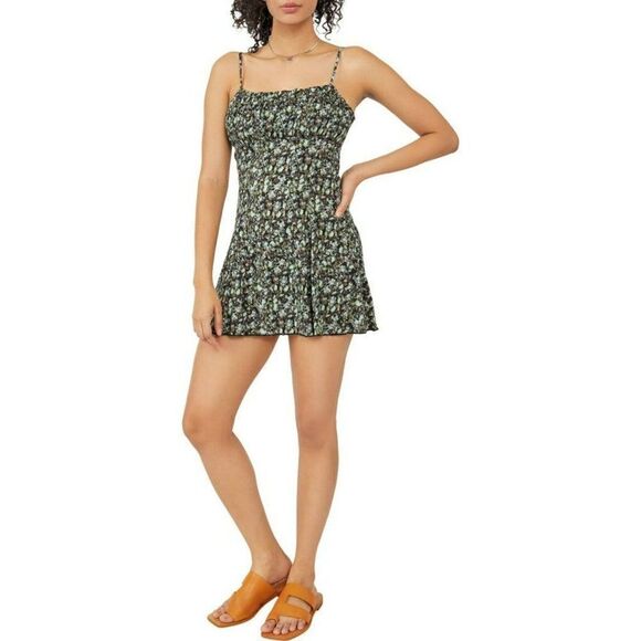 Free People - Size S - Jamie Floral Print Minidress in Black Combo - Picture 2 of 7